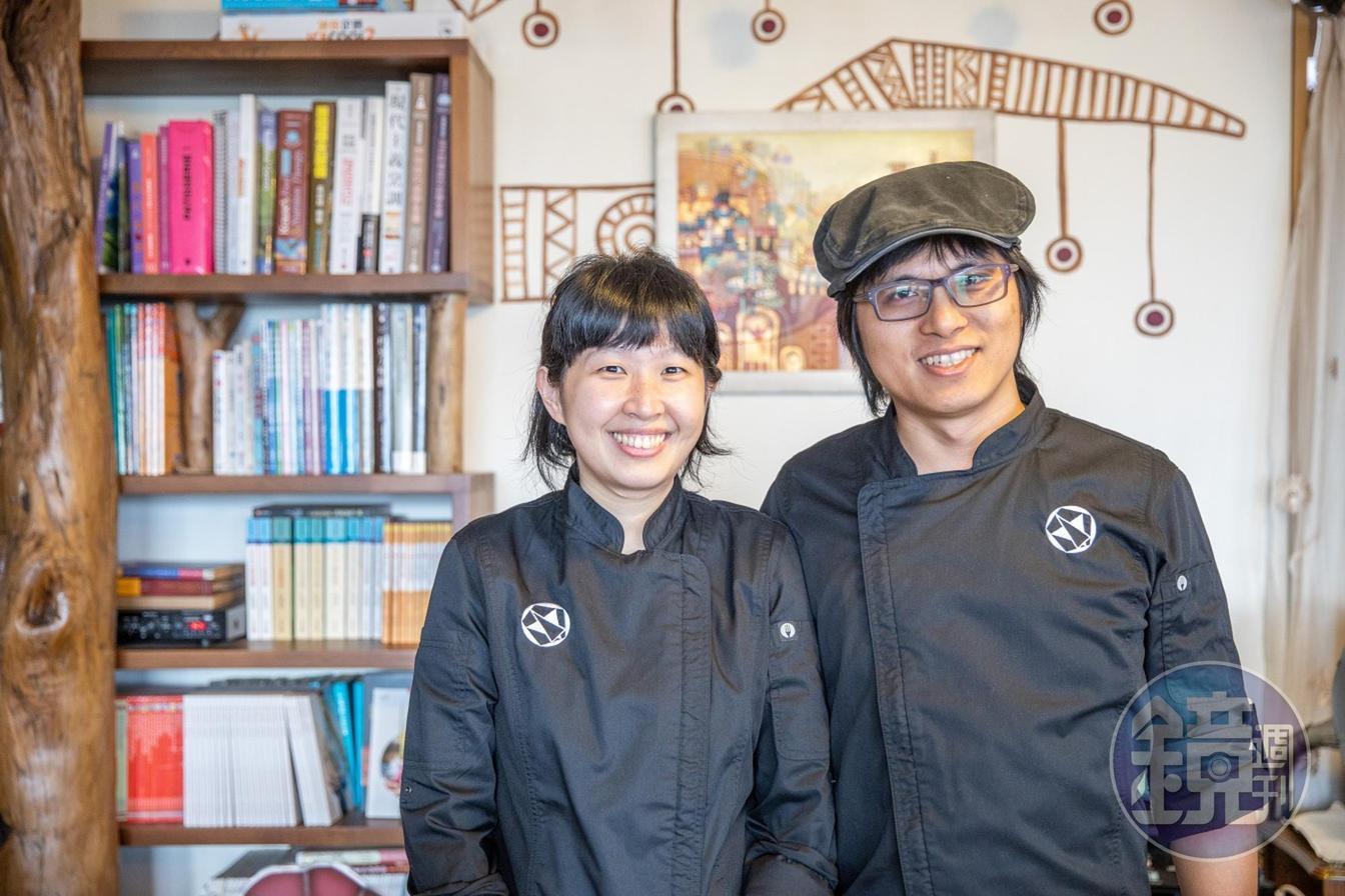 店主張安迪（右）與妻子吳姿儀（左），兩人都從國外藍帶學校回國。