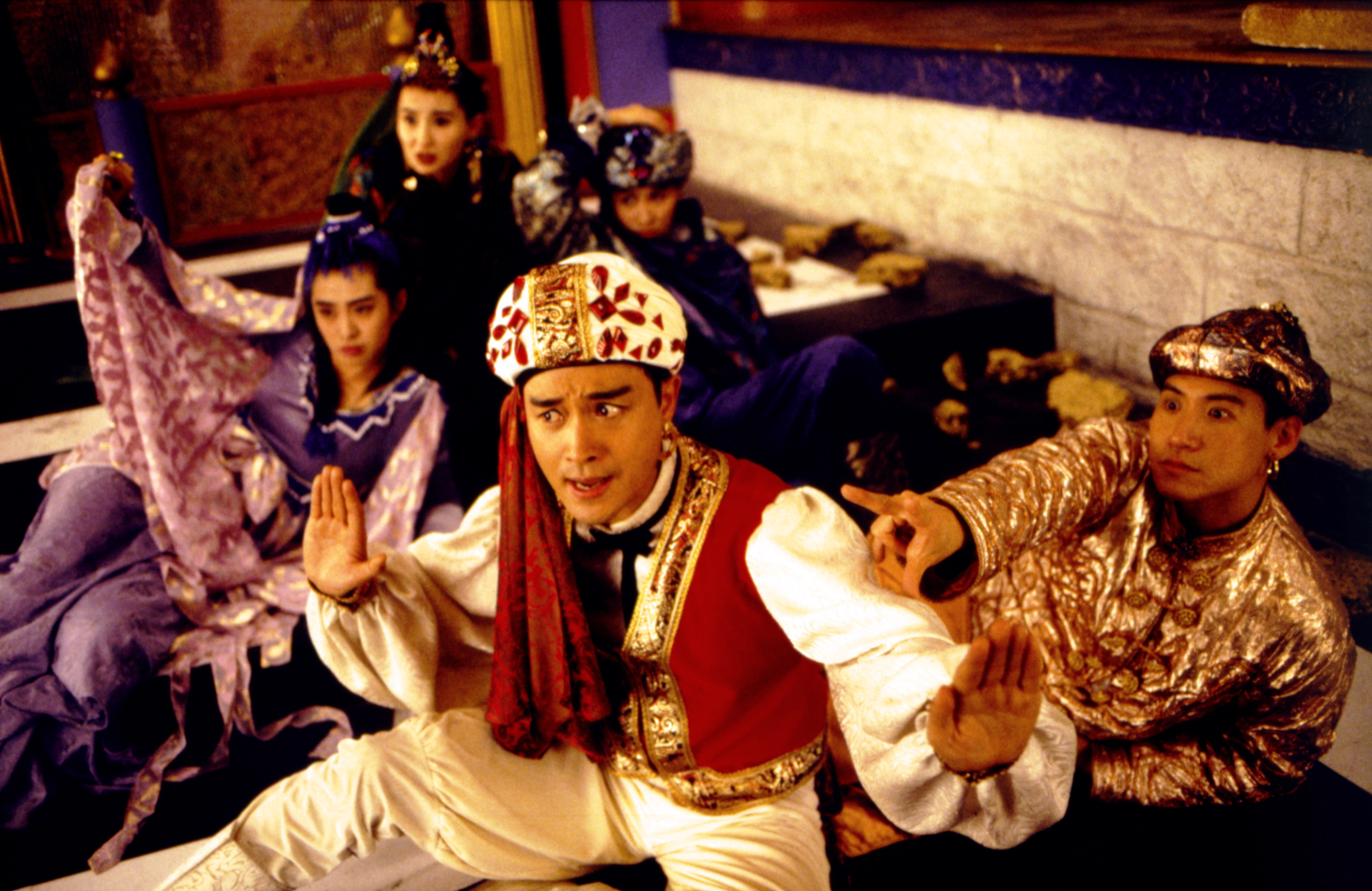 《東成西就》集合一班超大牌港星胡鬧搞笑，如今已經不可能有這種場面。（CatchPlay提供）