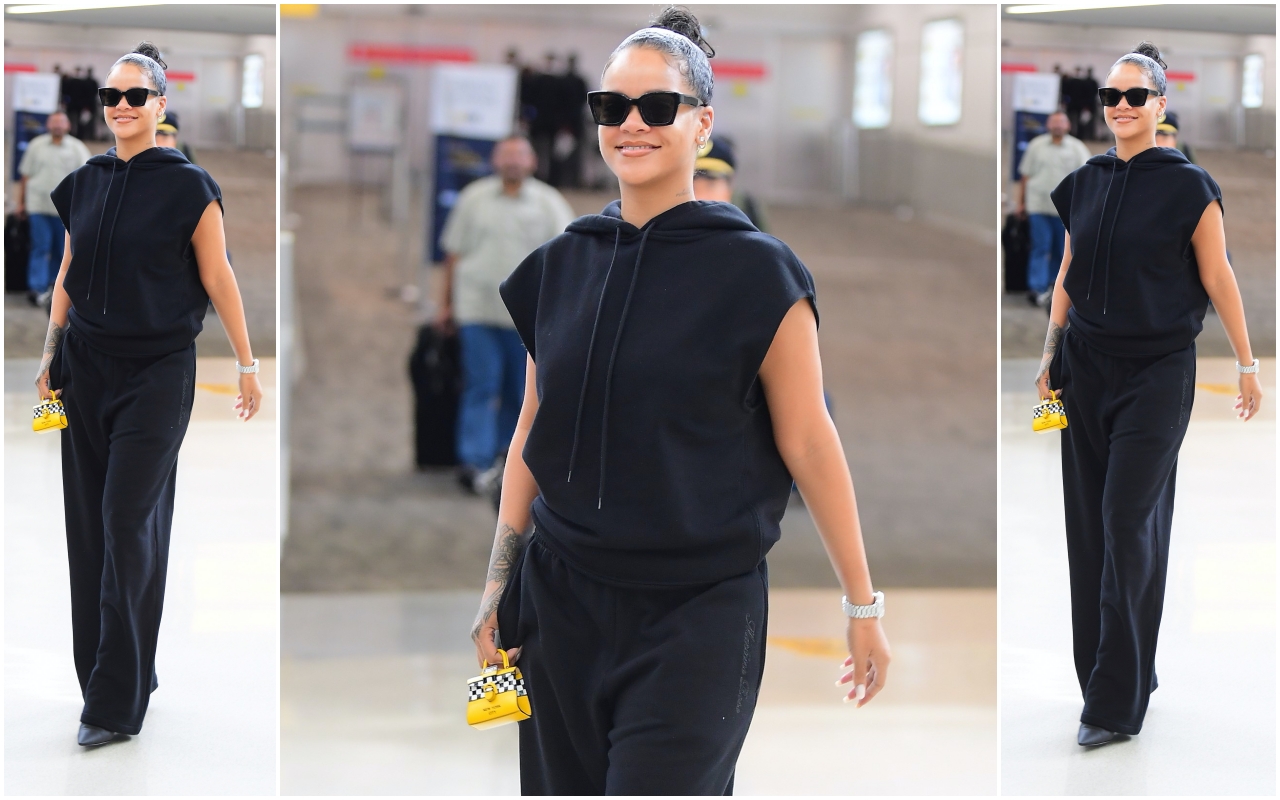 蕾哈娜手中的限量紐約系列Taxi Driver包款，小巧可愛。（美之心提供）