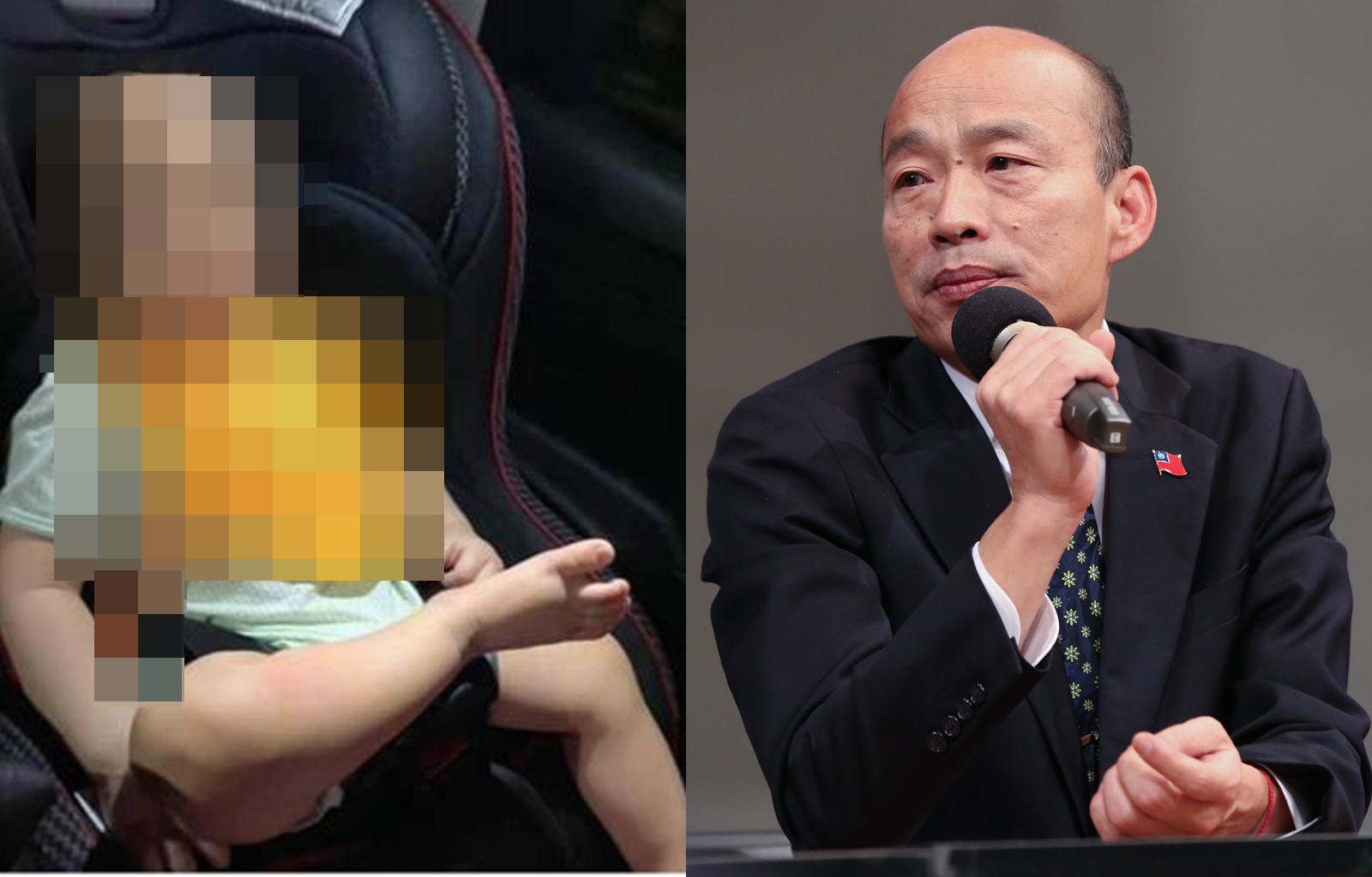 幼童的母親發現自己小孩照片被拿來消費當笑話，心痛報警準備提告。（左圖翻攝自爆廢公社、右圖本刊資料照）