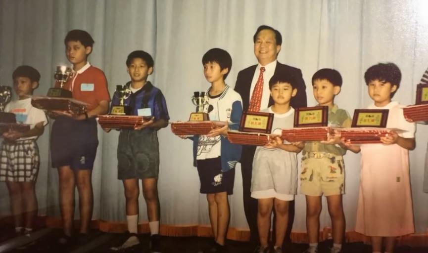 林文彬曾擔任台中市議員教育委員，他在任內大力推廣圍棋，舉辦議長盃賽。（智高提供）