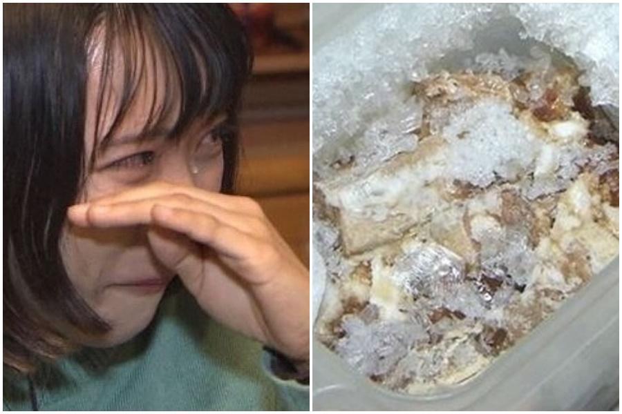 25歲的寶谷瑞希,因為思念也捨不得吃掉,因此把媽媽生前做的最後一道菜,冰在冷凍庫長達5年。(翻攝自日網)