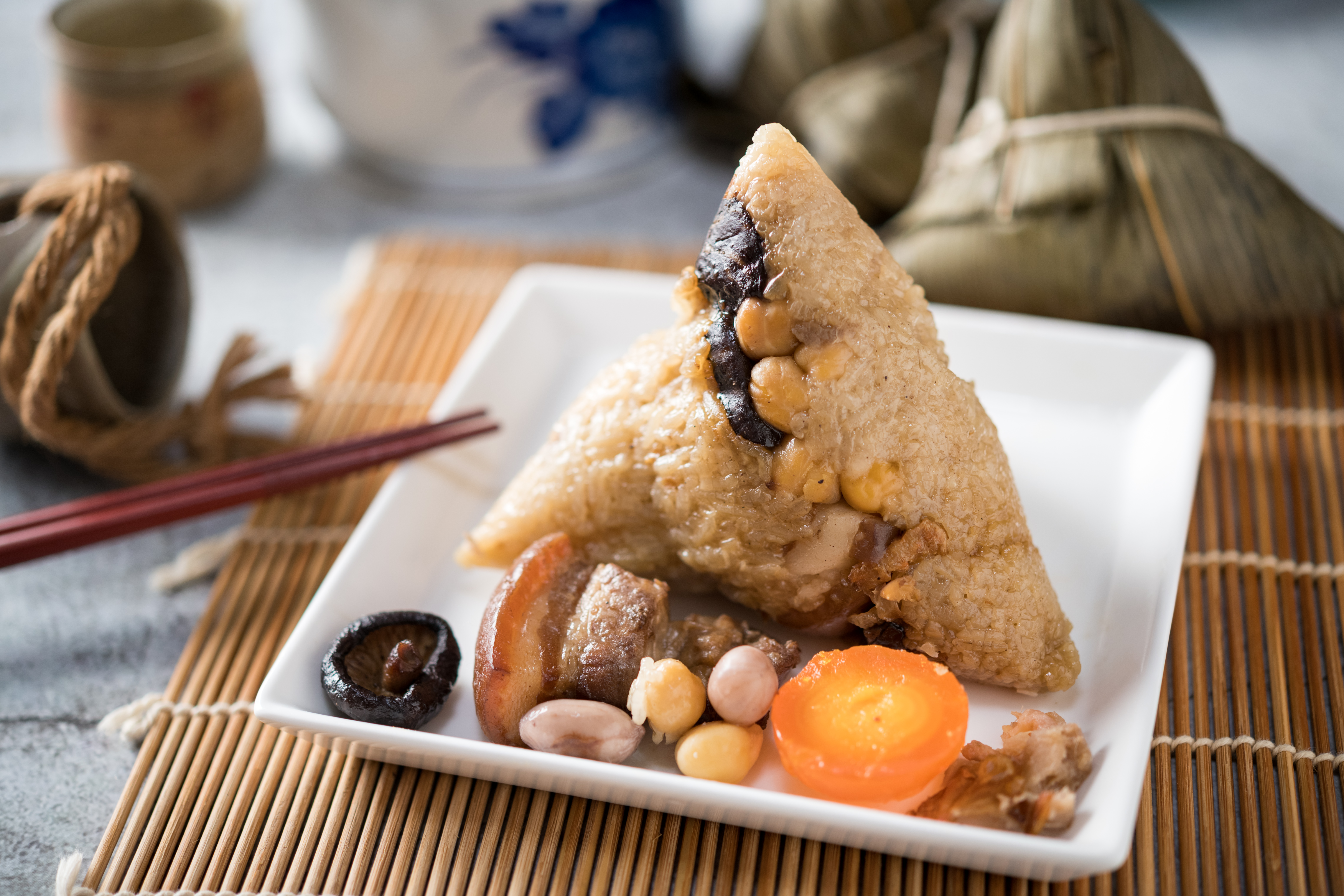 「南部粽」軟糯仍Q，有香菇應援，香氣更集中。（55元／顆）