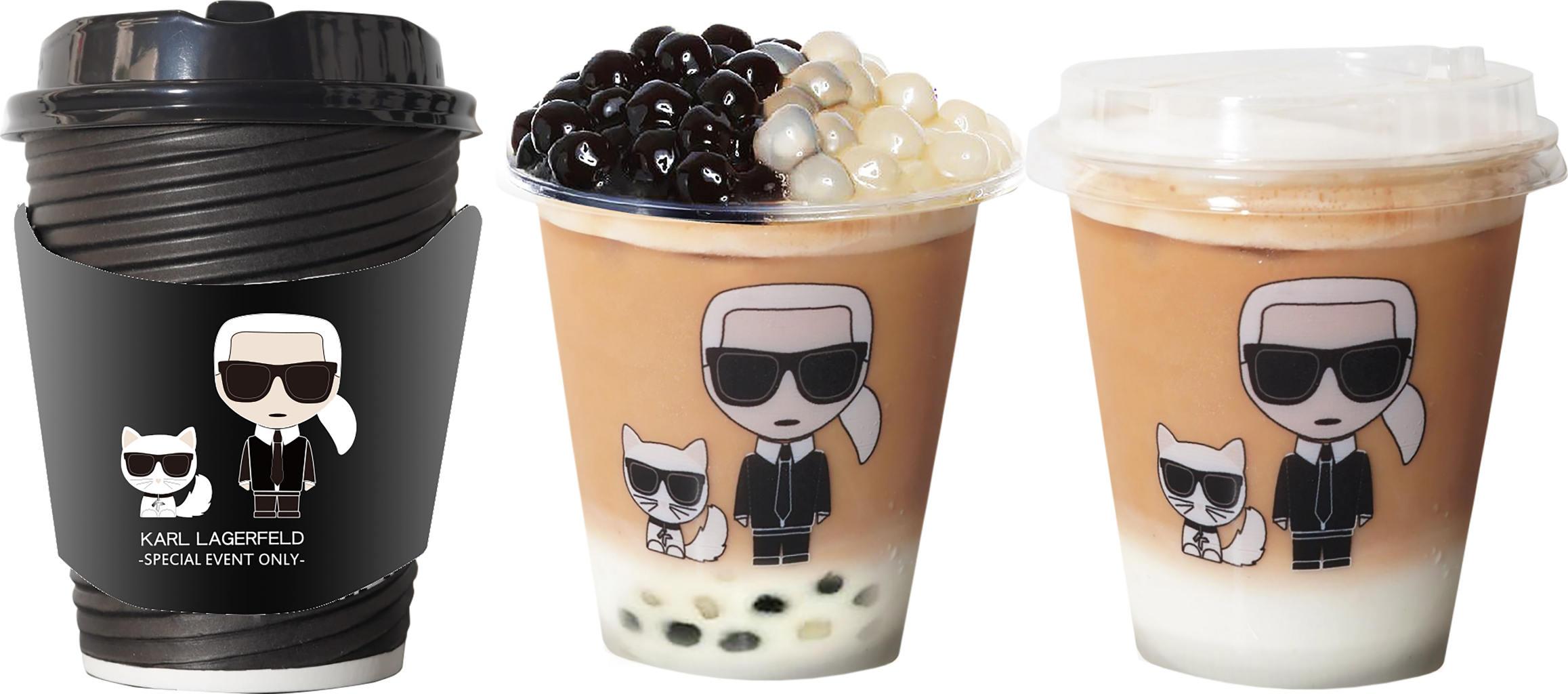 KARL LAGERFELD快閃空間推出3款黑白飲品，勢必引發打卡熱潮。（Weng Collection提供）