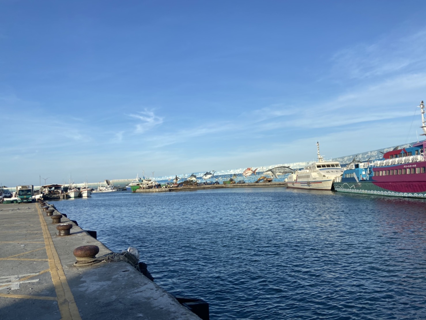 富岡漁港貨船碼頭招標爆發爭議，縣府、業者各執一詞。（讀者提供）