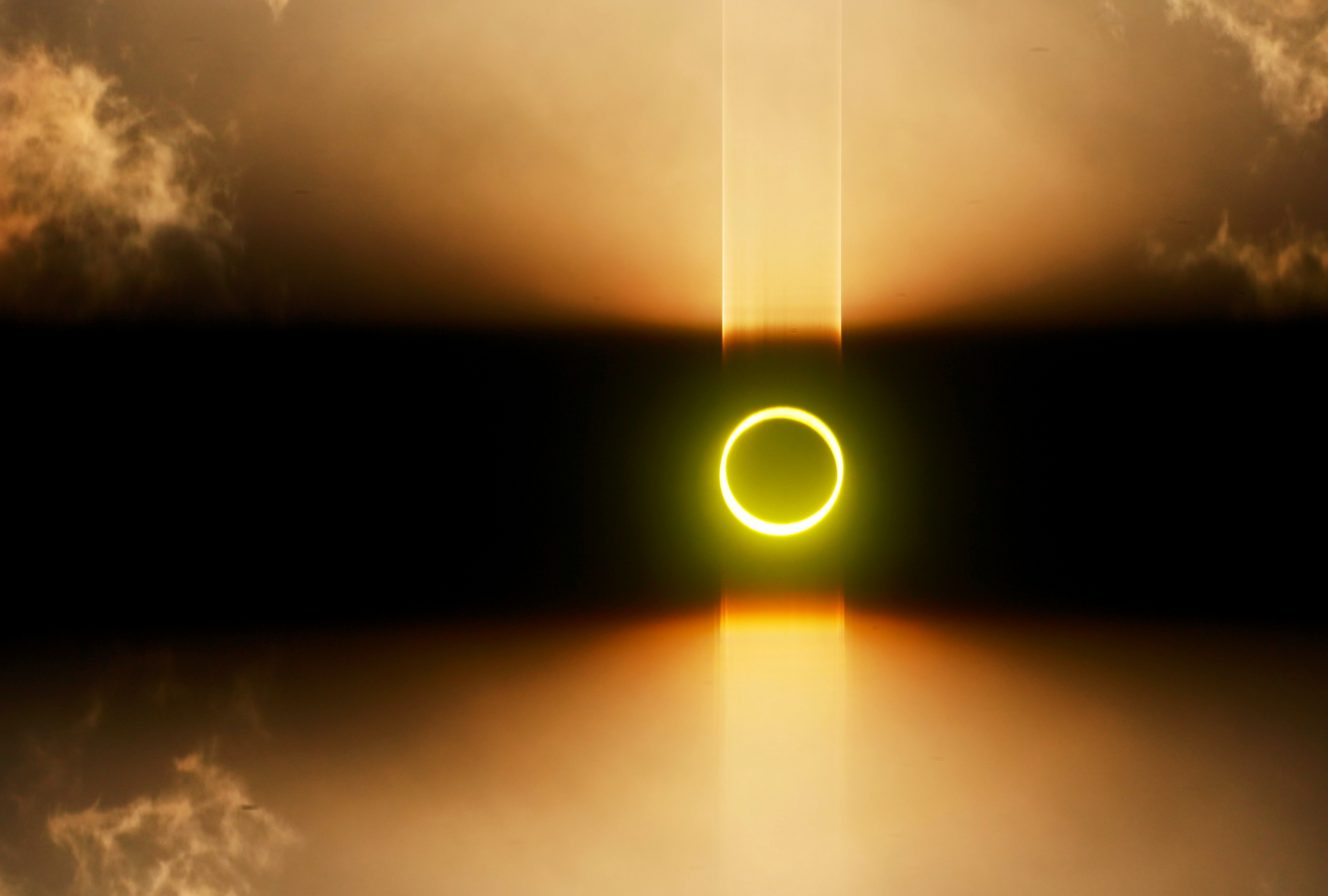 「上帝的金戒指」日環食降臨雲林口湖。