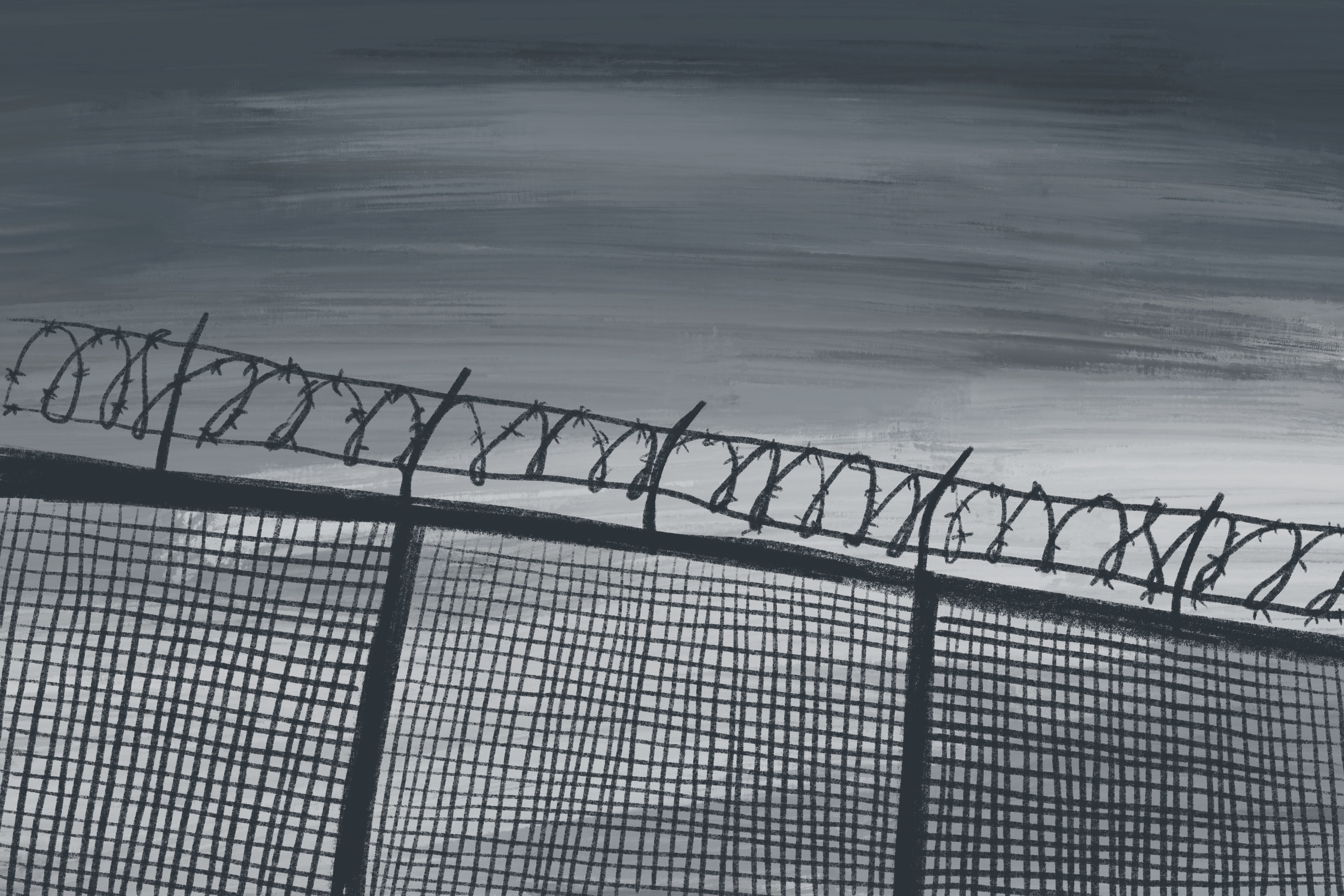 高牆內，司法用刑期限制了受刑人，卻也一併阻擋他們想對外傳達的訊息。 繪圖｜鍾以涵