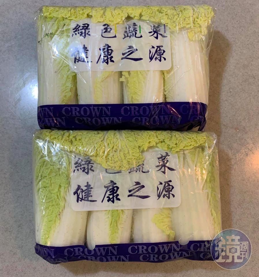 夏天沒有天津白菜，改用娃娃白菜代替。