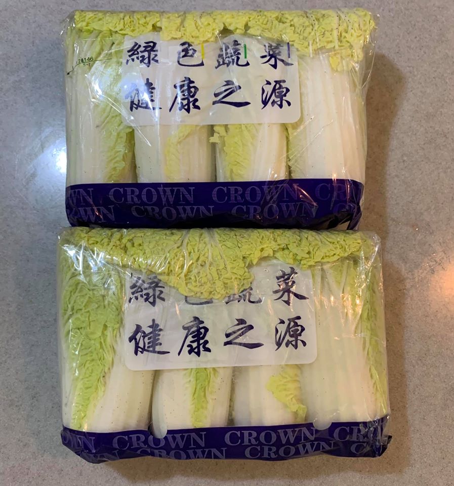 夏天沒有天津白菜，改用娃娃白菜代替。