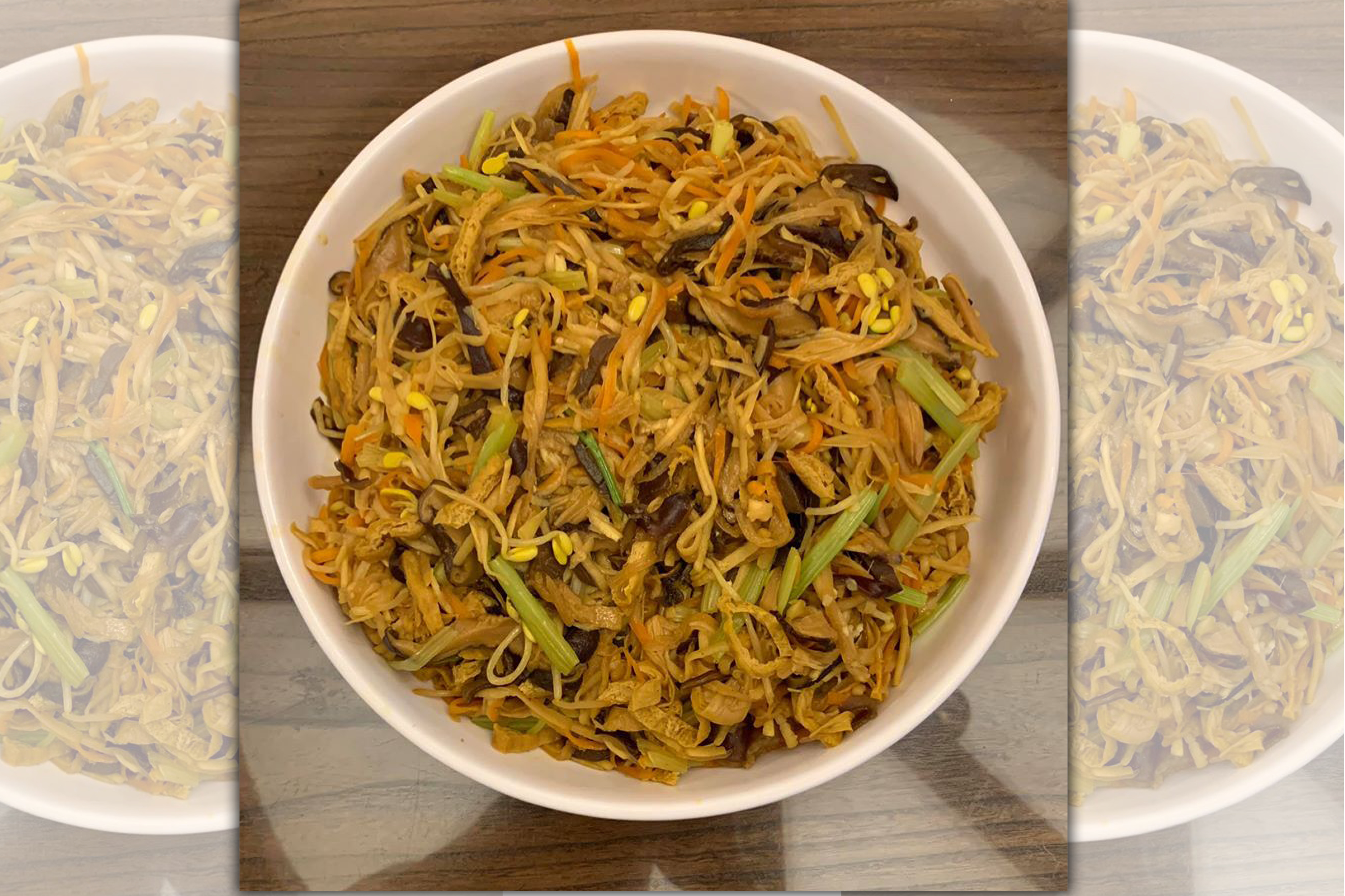 「什錦菜」是我家每週都做的菜，只是會省略一樣，變成「九如菜」。