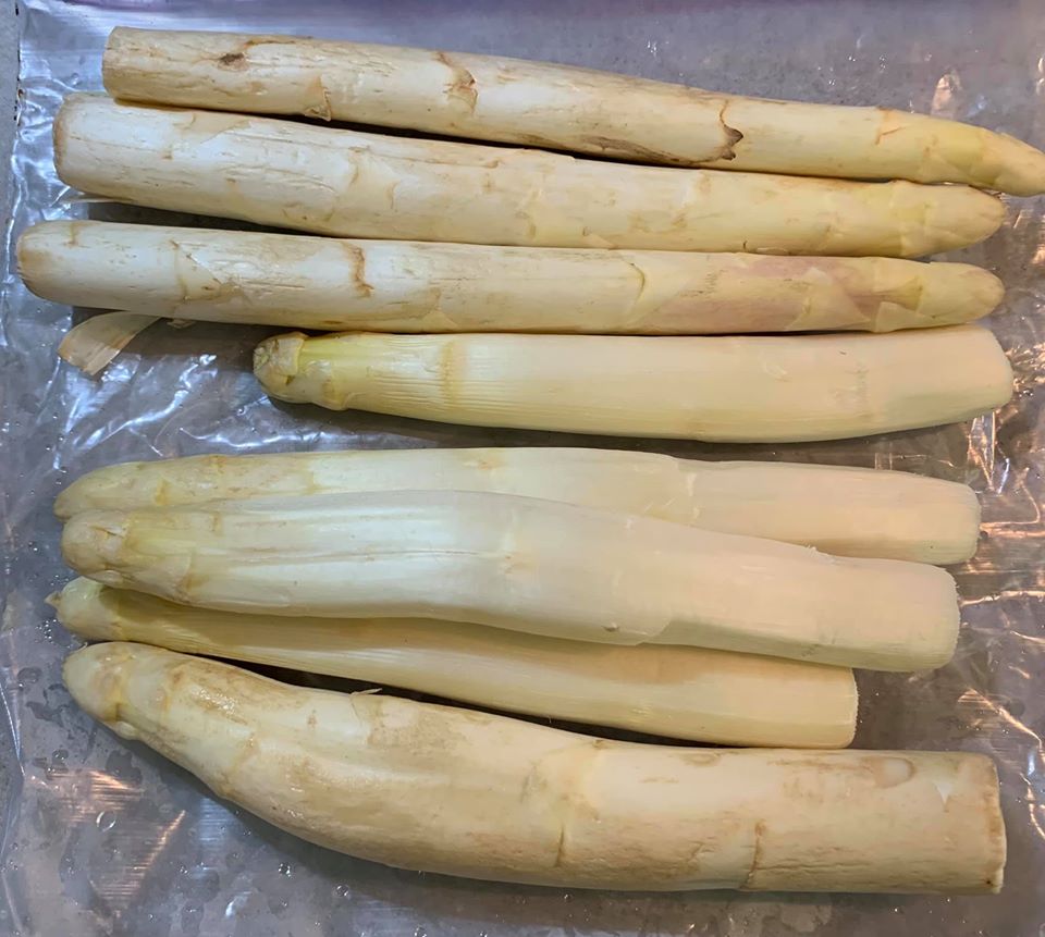 朋友送的白蘆筍，非常肥美。