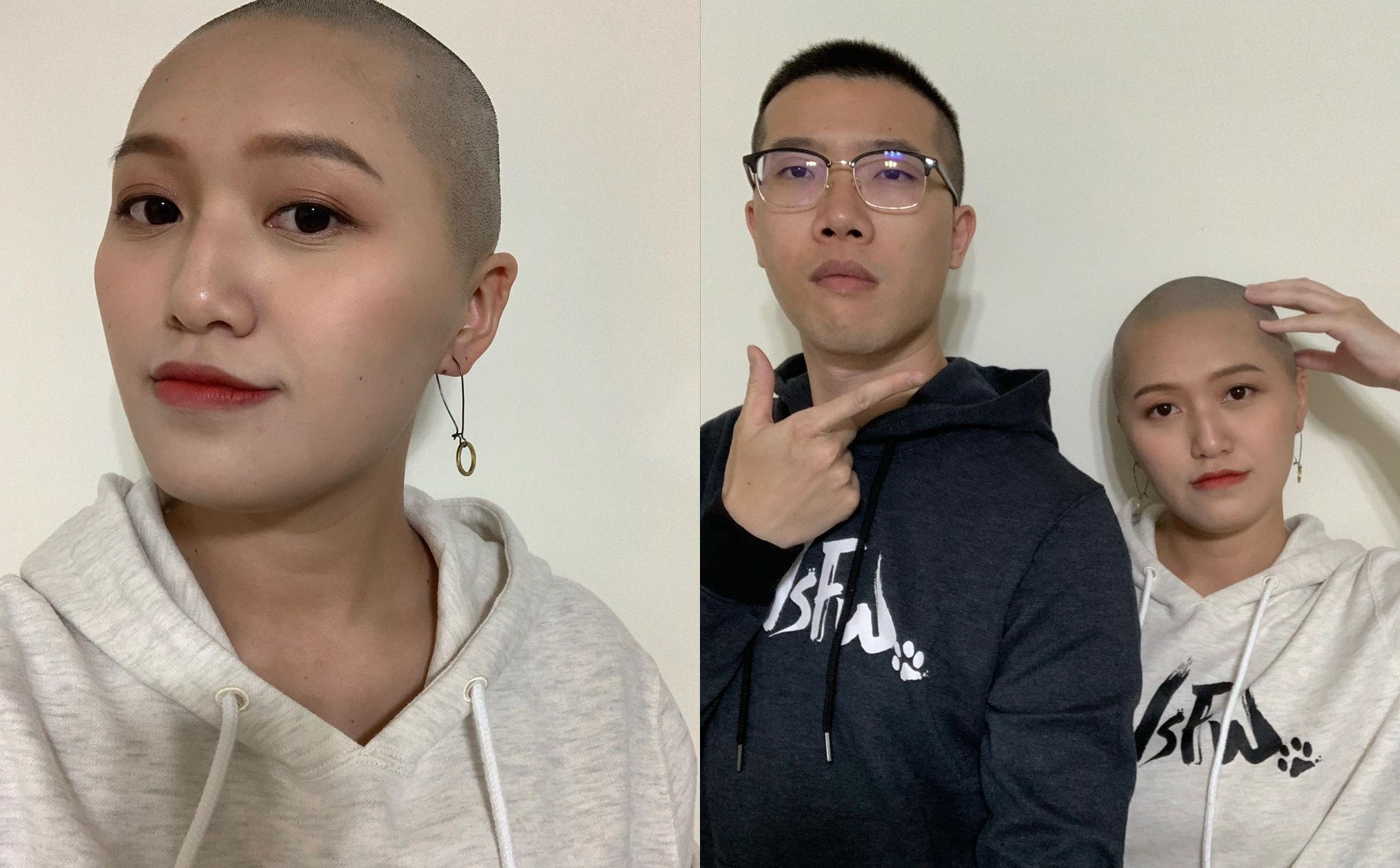 男友大黑全程陪伴。(翻攝姊姊麻希 Instagram)