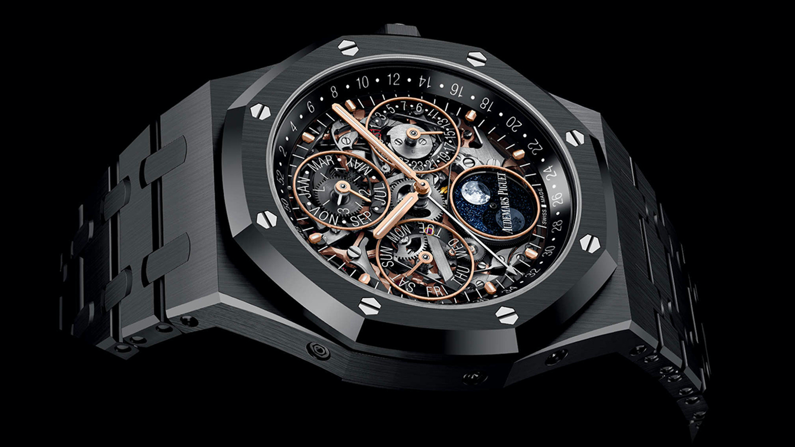 【錶壇焦點】黑陶瓷再帥一波！AP下半年矚目款 皇家橡樹Openworked萬年曆