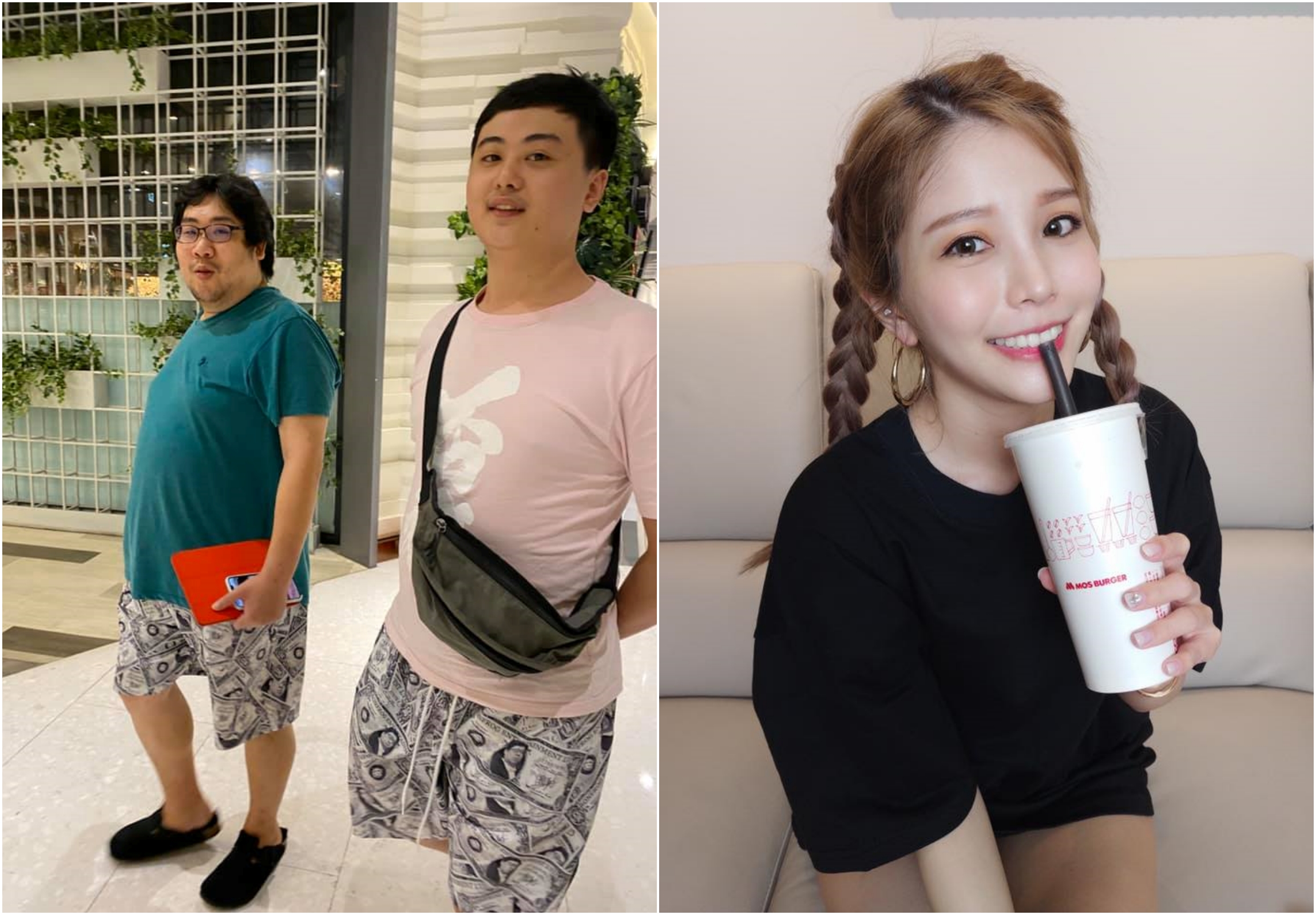 「國動」張葦航（左圖左）與「龜狗」蘇男（左圖右），因用言語羞辱瑀熙（右）遭提告求償。（翻攝自張葦航／瑀熙臉書）