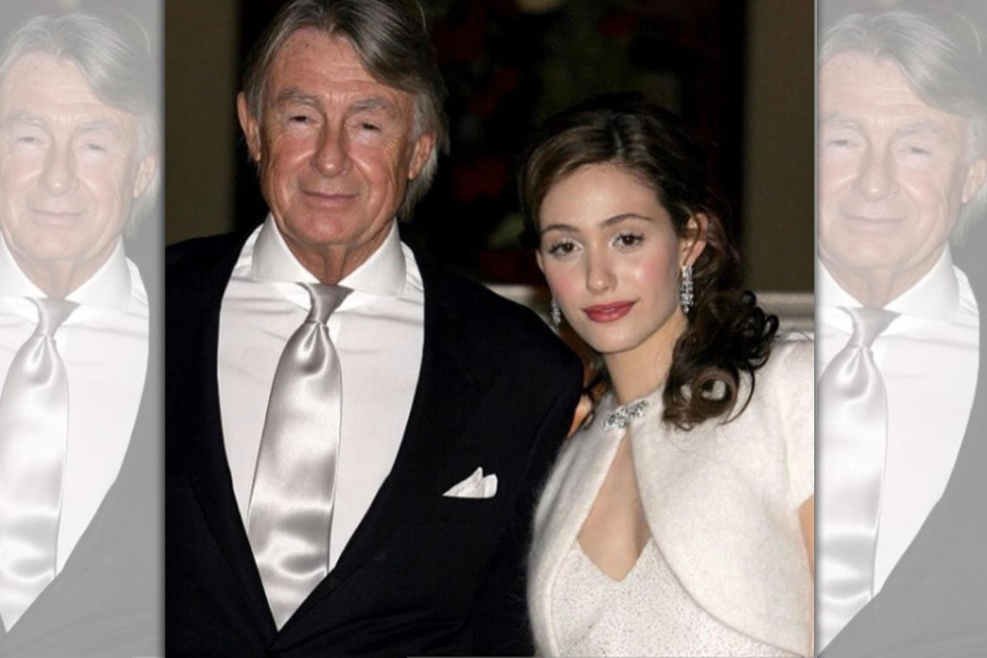 導演喬舒馬克(左)與《歌劇魅影》女主角艾美羅珊(右)。(翻攝自Emmy Rossum官方Instagram)