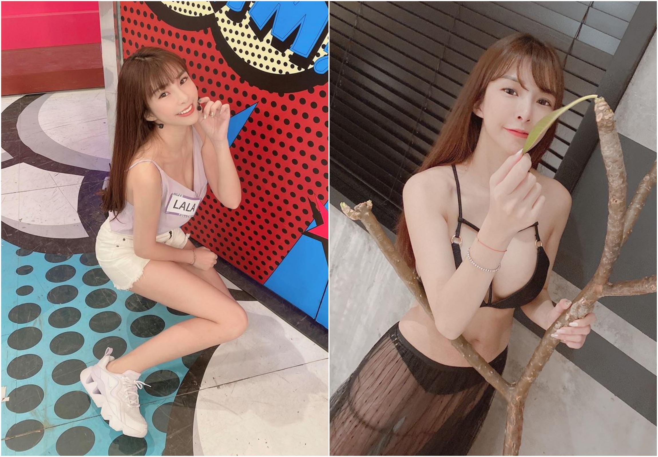 有「國光女神」的lala擁有E罩杯的魔鬼身材，絲毫看不出已是一個孩子的媽。（翻攝Lala臉書）