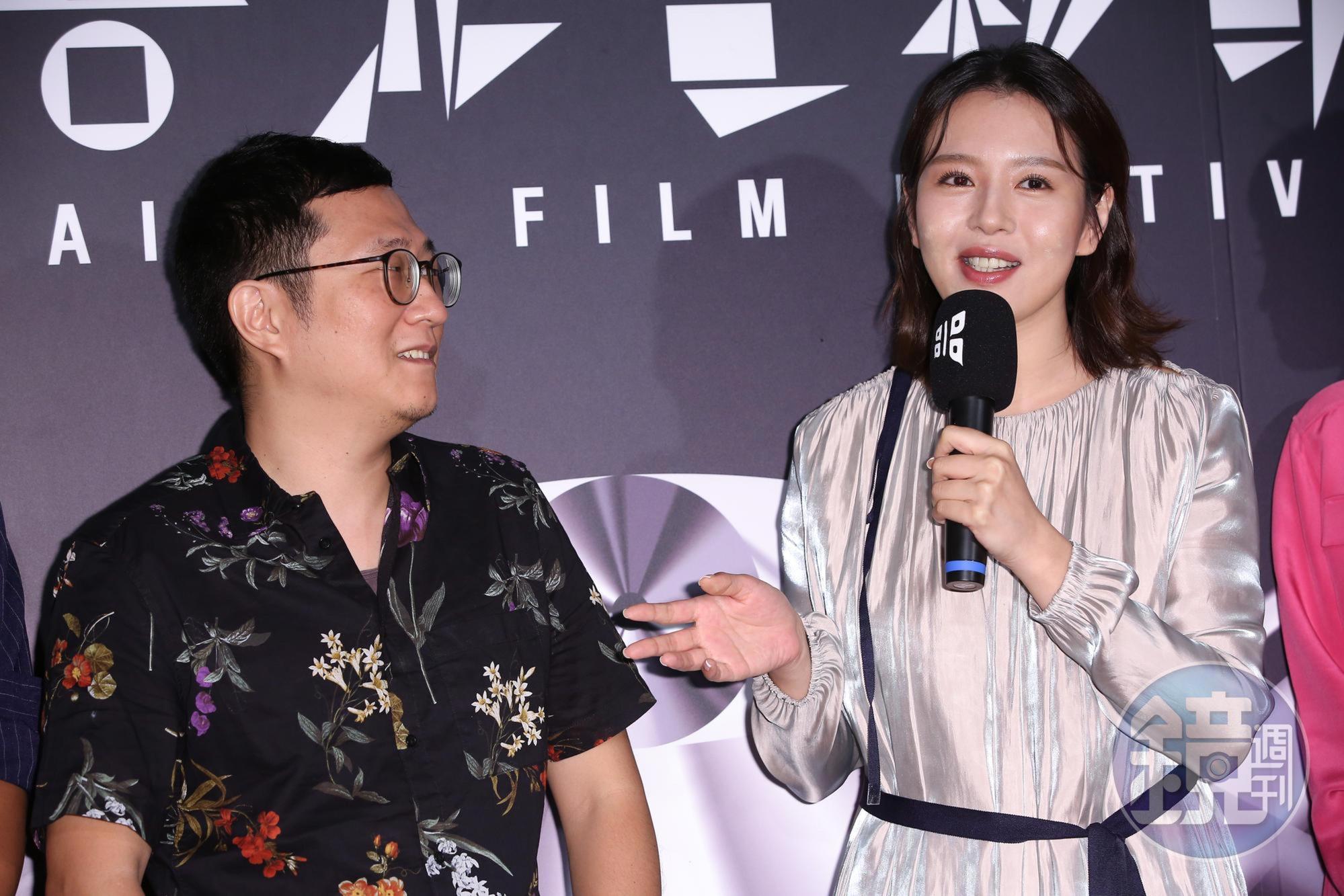 劉品言（右）、導演陳永錤（左），不光只是在劇情上挑戰觀眾道德底線，也考驗演員表演的底線。