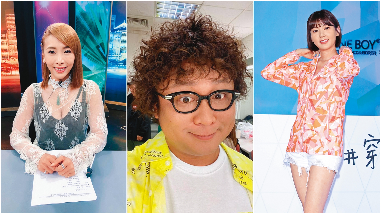 不只郭采潔衰事一連串，葉庭蓁（左起）、納豆、郭雪芙亦是如此。（合成圖，翻攝自臉書、攝影組）