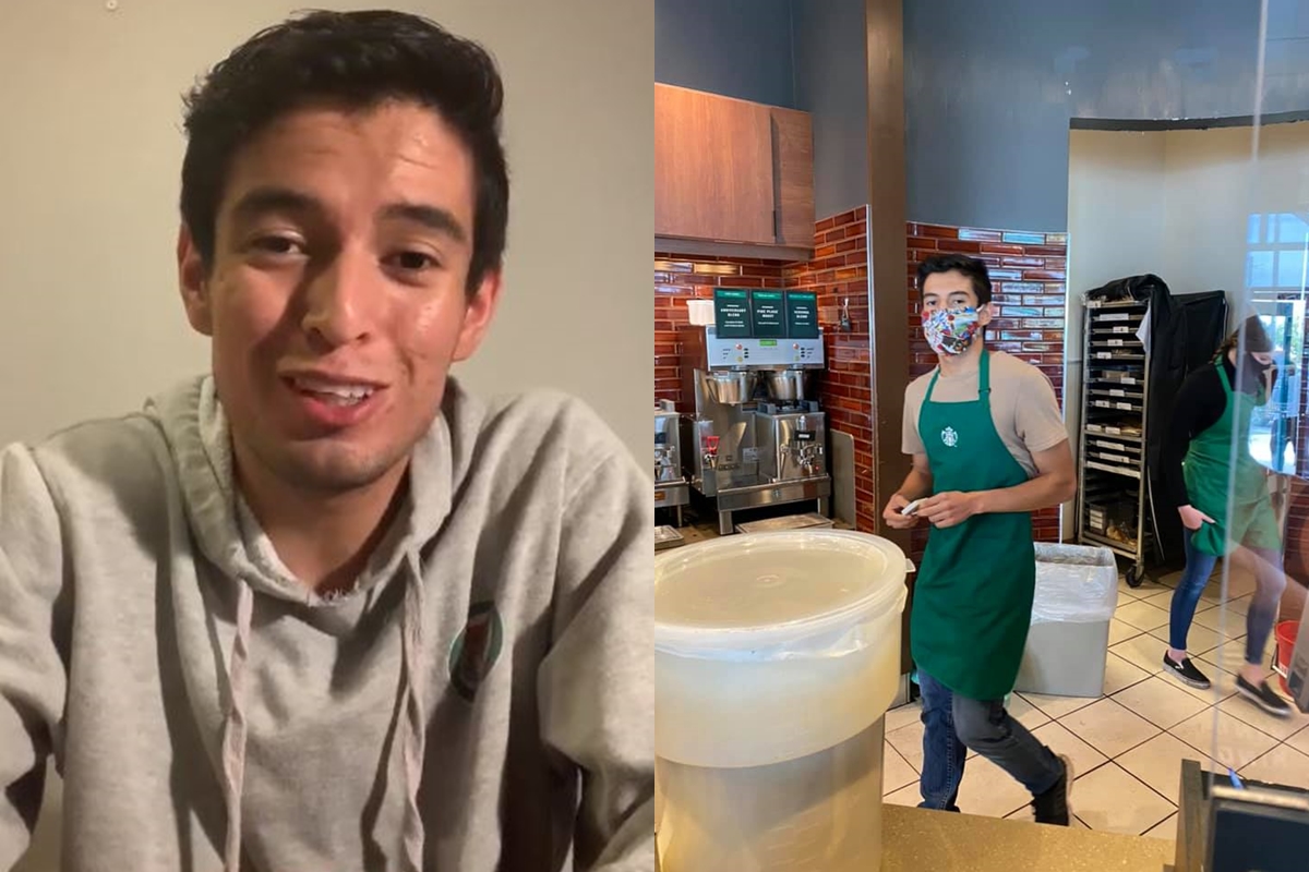 美國星巴克男店員遭女客人公審，獲得民眾募款聲援。（翻攝自古鐵雷斯臉書、GoFundMe募款平台）