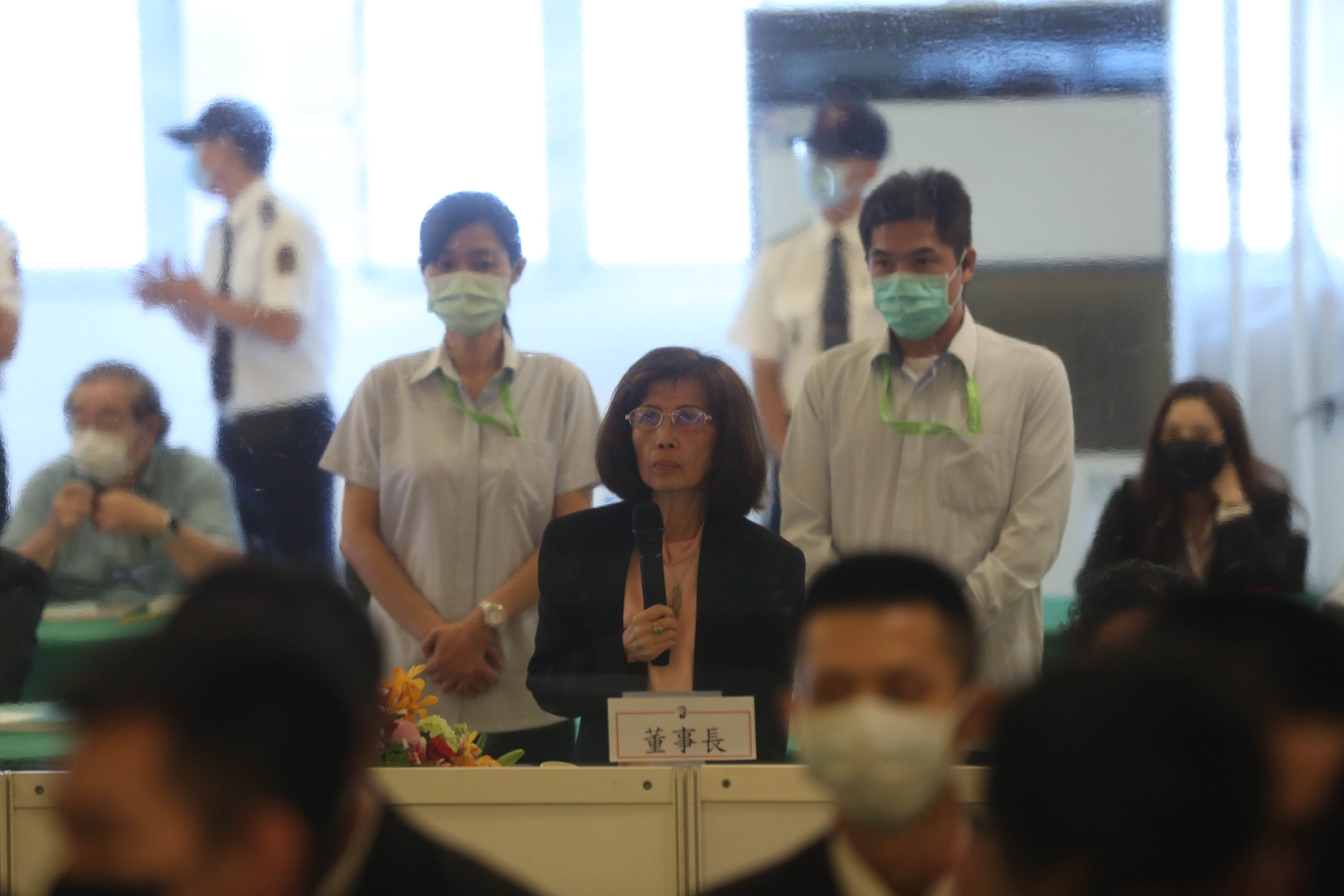 董事長林郭文艷強勢宣布，公司派提名的6席董事、3席獨董當選。