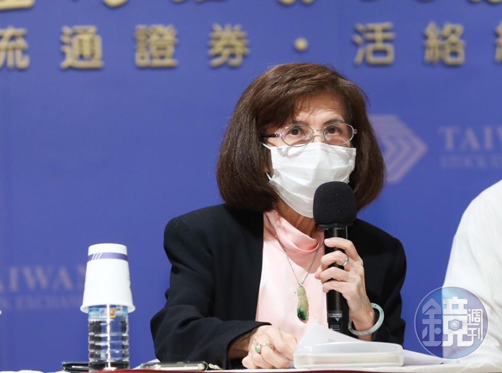 大同董事長林郭文艷（圖）今天股東會上暫時保住大位。圖為公司派召開記者會畫面。