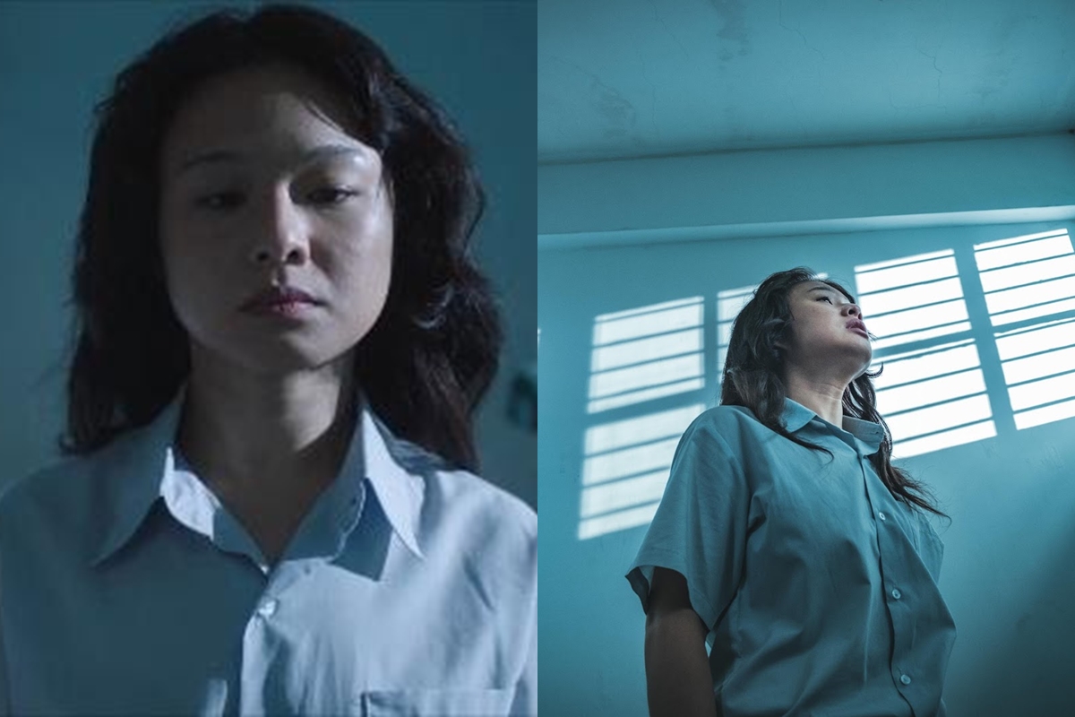 鄭慕岑飾演陳菊，不論外型和談吐都極為相似。（翻攝自《自由的向望》臉書、公視提供）