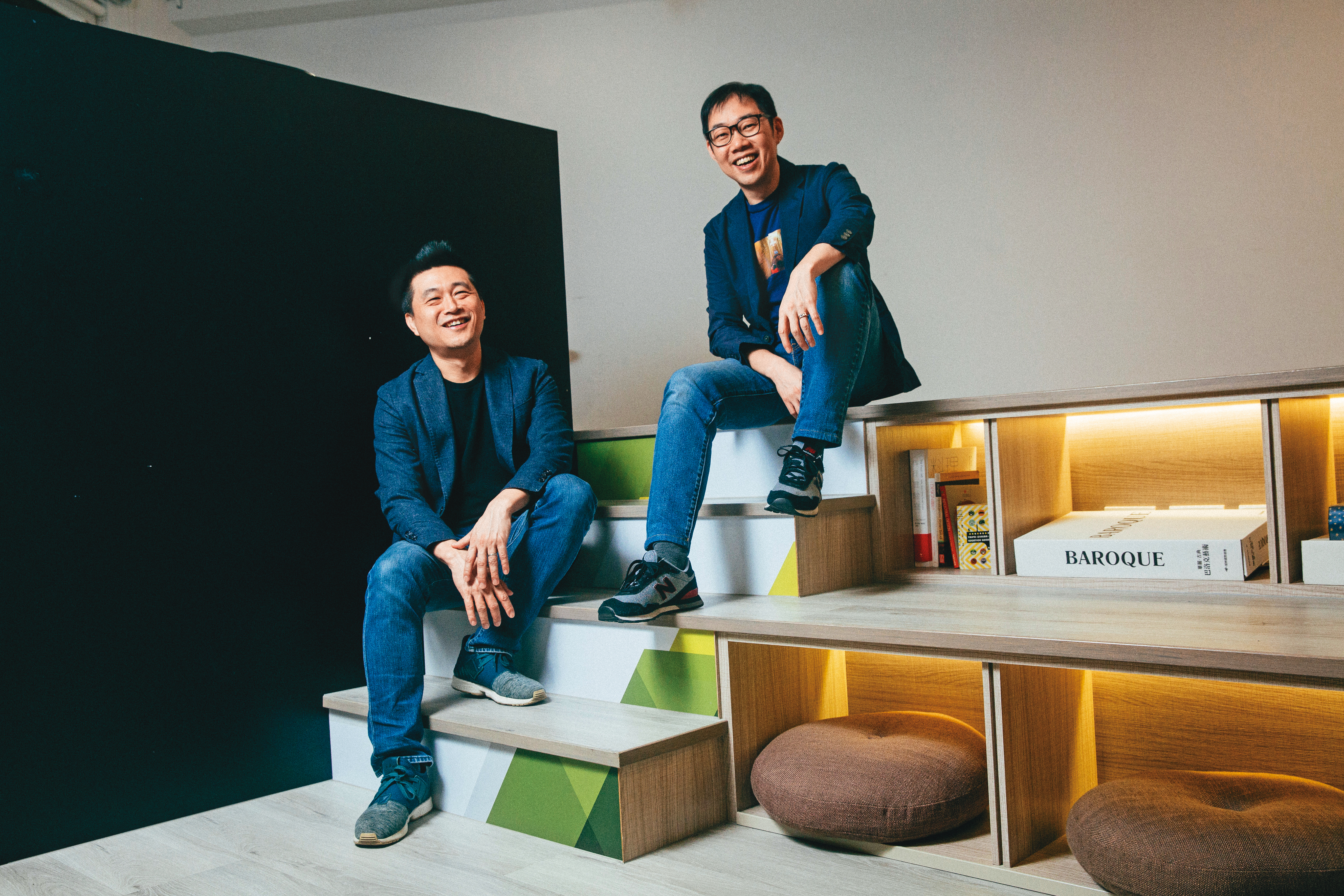 台灣青壯世代導演林書宇（右）、連奕琦（左）共同擔任導協理事長，互相支援，也分別負責教育與推廣工作。