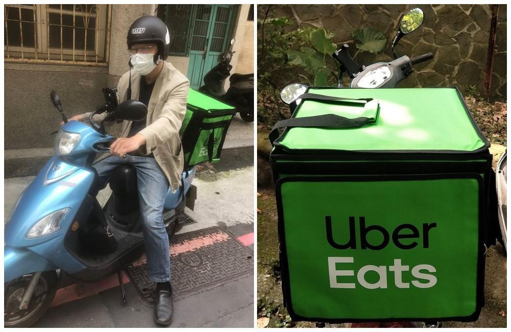 前民眾黨中央委員張益贍,因與蔡宜芳爆發不倫疑雲而遭到開除,轉任外送員。(翻攝自二輪破風粉絲專頁)