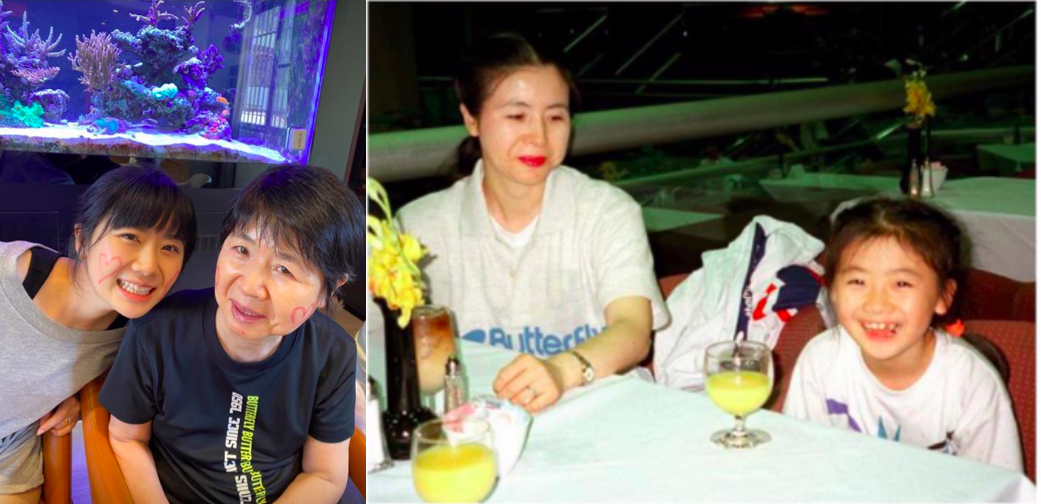 福原愛貼出自己與媽媽24年前的合照，今昔比對讓網友覺得很可愛。（翻攝自福原愛臉書）