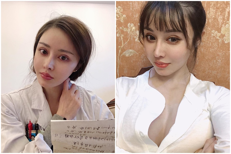 有「真人春麗」「最美中醫」之稱的健美網紅袁合榮。（翻攝袁合榮Instagram）