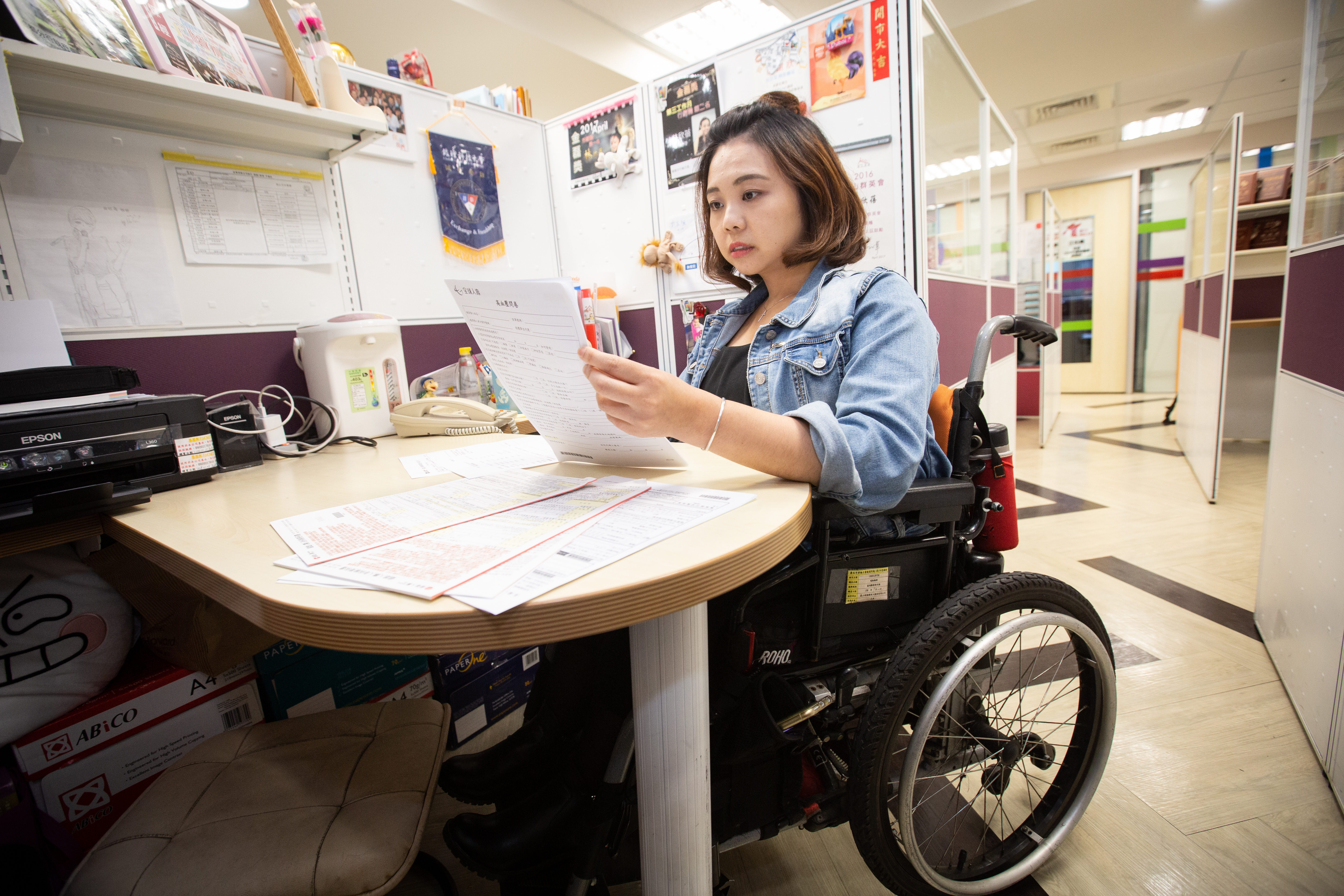 磊山保經業務副理林欣蓓是保險業的一員，也無法為自己加保。