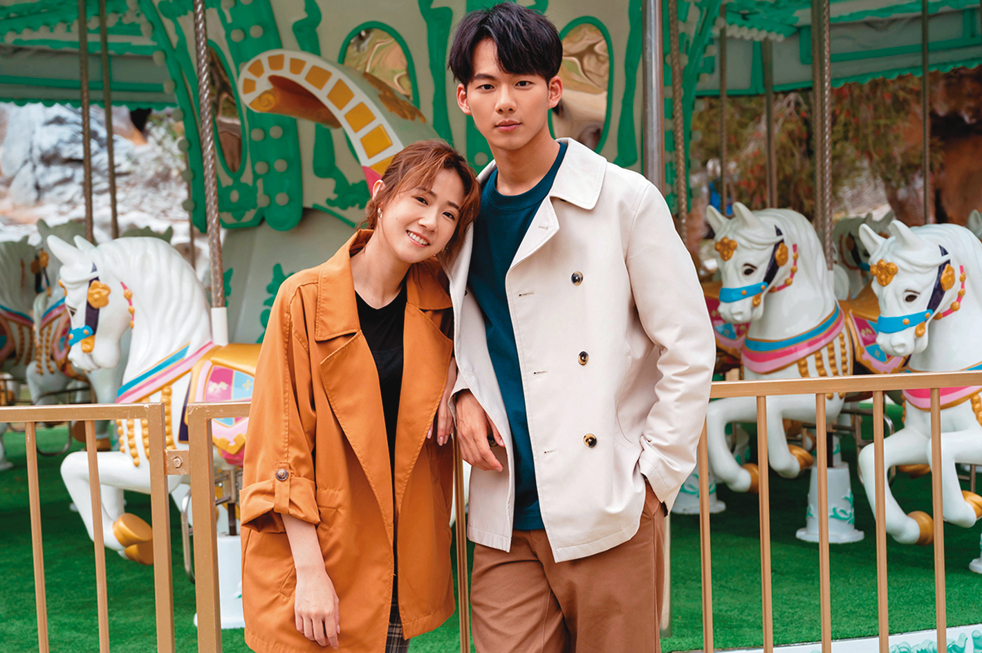 吳心緹前男友吳念軒（右）之前拍戲時，竟與人妻方志友（左）搞出車上曖昧戲碼。（TVBS提供）