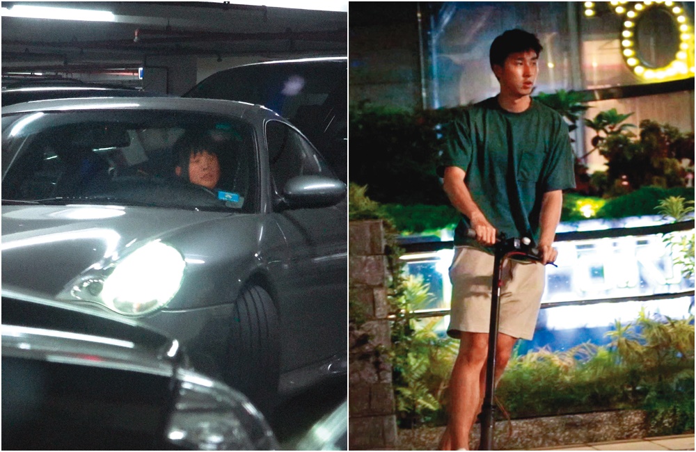 7月1日19：22，自己的保時捷被吳心緹開走，胡釋安僅能用電動滑板車代步，與吳心緹的座駕成了強烈對比。