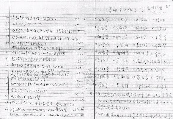 王音之逃亡美國遭拘留期間，親筆寫下一本宛如死亡筆記本的密帳筆記（圖），內容洋洋灑灑，咬出三十七名金主及共犯，讓檢調順藤摸瓜繼續追查。