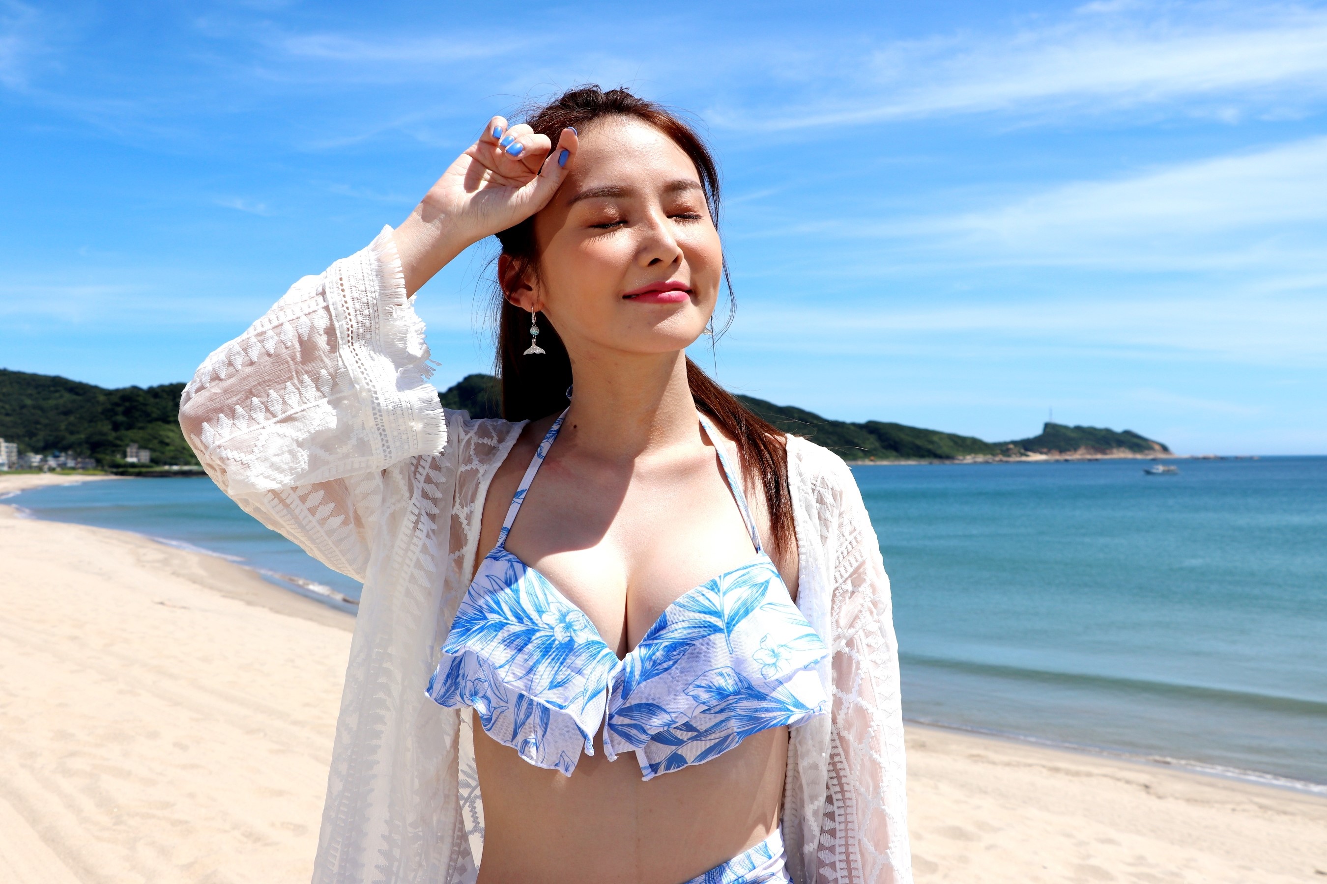 陳子玄突破尺度，在《天之驕女》中穿比基尼大秀身材。（三立提供）