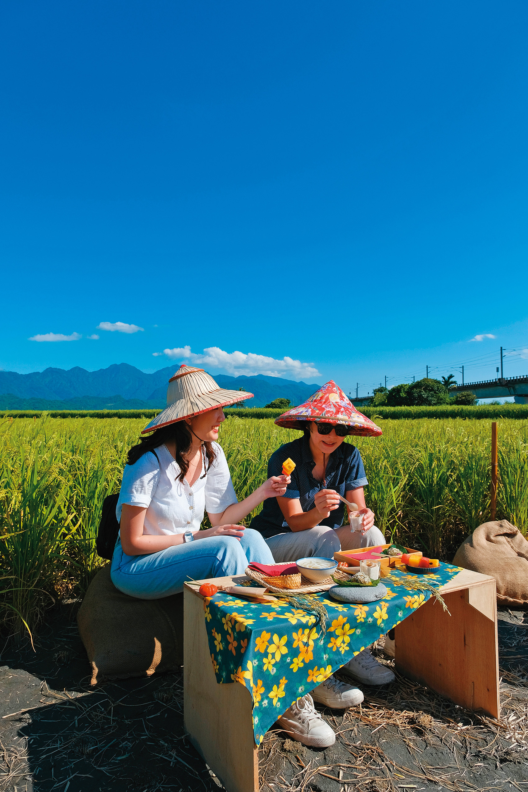 每年夏秋兩季，遊客可在玉里的稻田裡享受一頓餐桌上的部落旅行。
