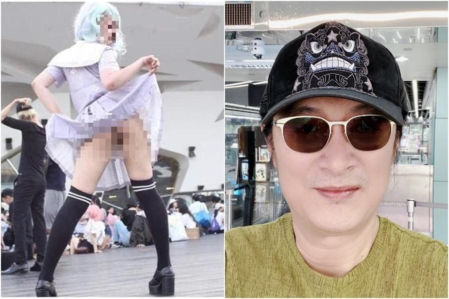 女大生露黑森林任人拍攝,親中藝人黃安大表不滿。(左圖翻攝自臉書、右圖翻攝自黃安微博)