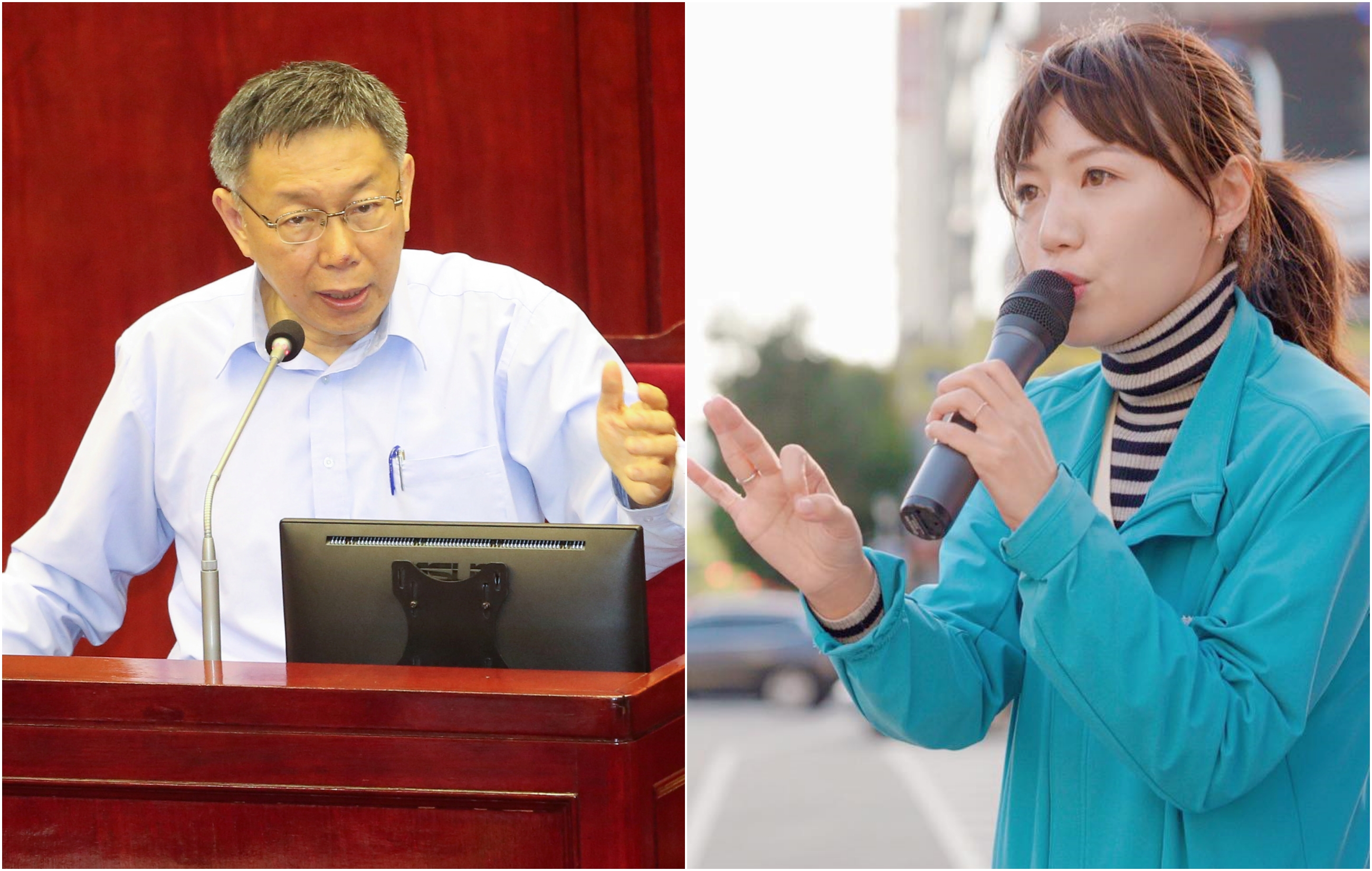 台北市議員吳沛憶（右）質疑，市府推動的振興加碼是為了幫悠遊卡公司衝業績。（左為資料照，右翻攝吳沛憶臉書）