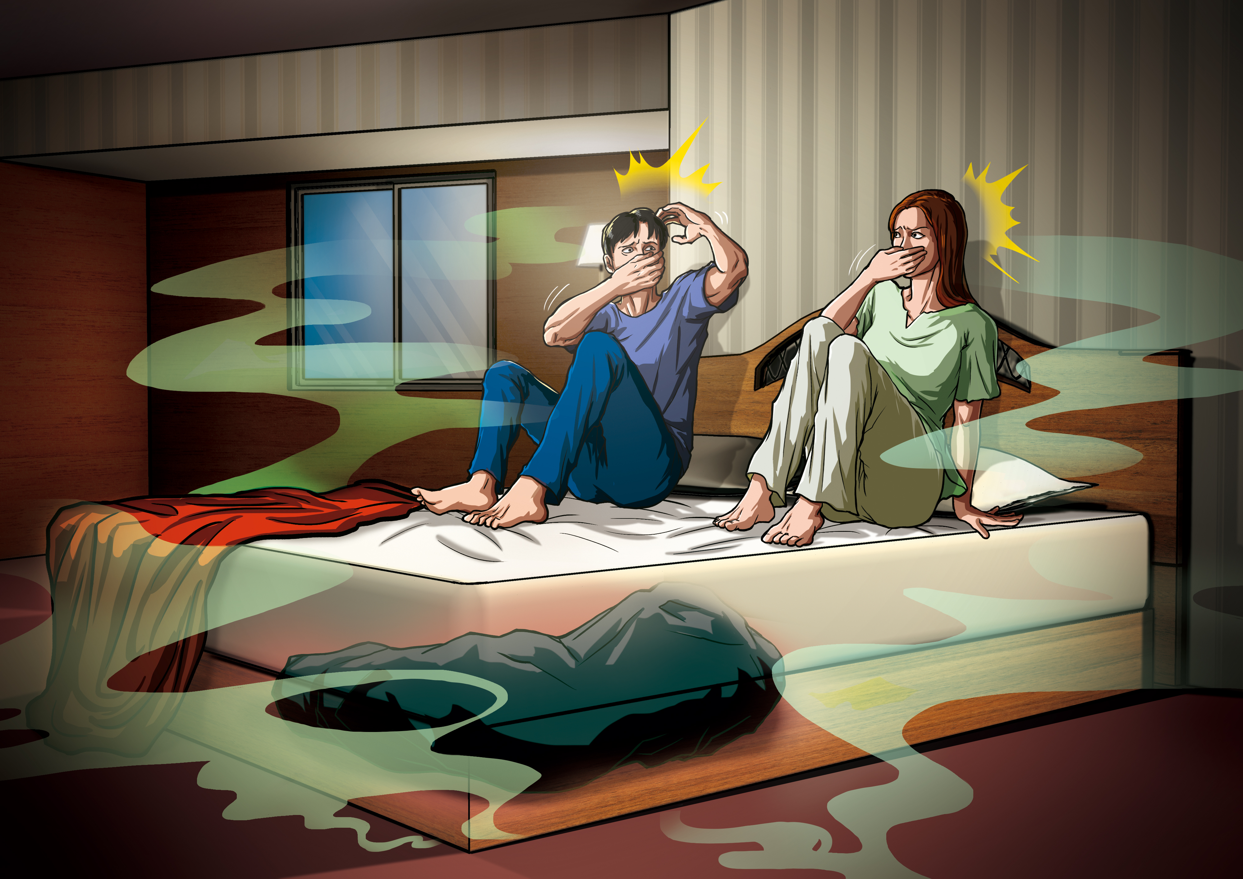 客人向汽車旅館業者反映房內有臭味，結果發現床下藏著一具女屍。（圖為示意畫面）