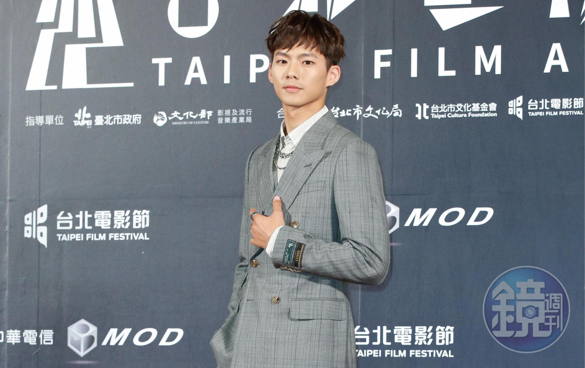 吳念軒剛被爆已分手吳心緹,入圍男主角的他說自己很想去上大號,身帶「屎運」。