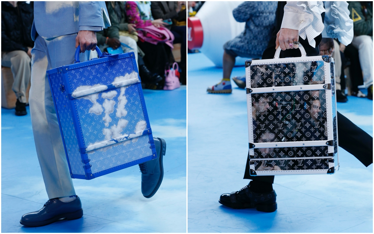 路易威登推出全新Monogram Cloud（左）與Monogram Mirror後背包硬箱。（LV提供）