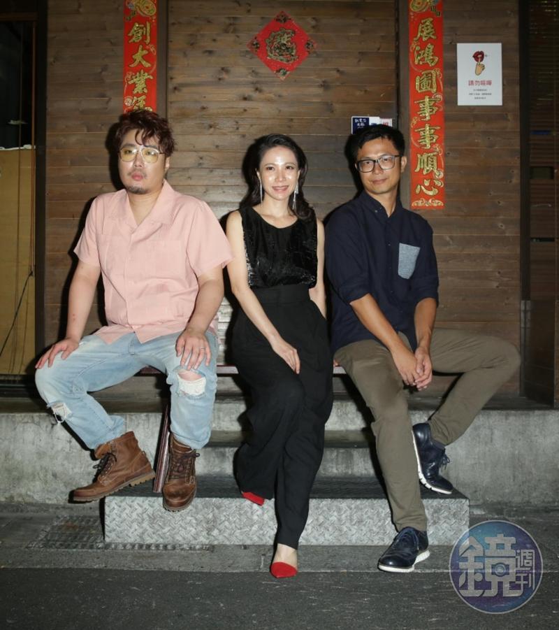 馮勃棣(左起)、蔡顗禾、高炳權,以《江湖無難事》拿下最佳編劇獎。