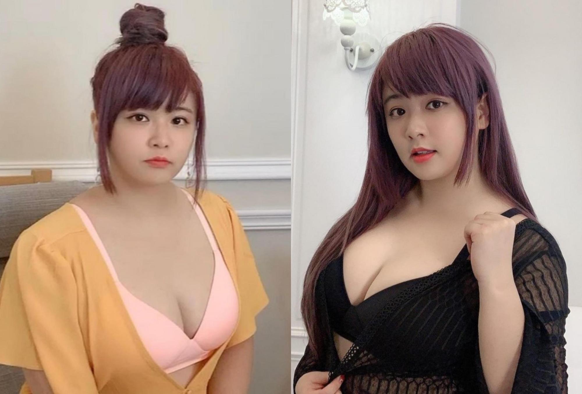 小小瑜近日在社群媒體PO照,胸猛到內衣都包不住。(翻攝小小瑜FB)