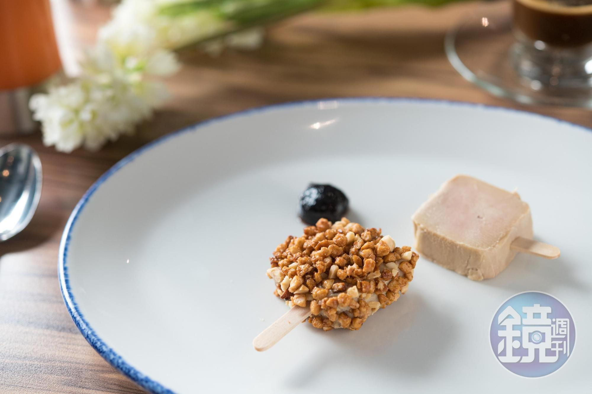 「鴨肝曠世奇派」(Foie Gras Magnum)是義大利米其林三星餐廳主廚Massimo Bottura的經典名菜。
