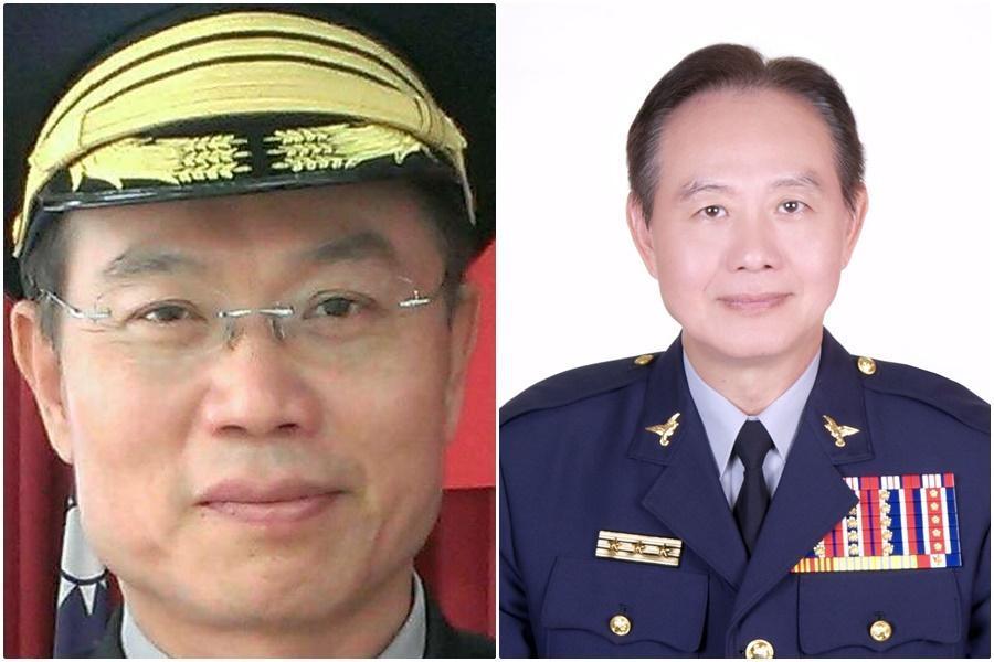 台南、高雄警察局長周幼偉(右)、李永癸遭撤換。(警政署提供)