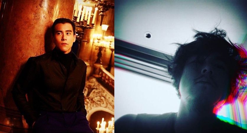 形象陽光的彭于晏，2週前先貼了一張看不清的黑色亂髮照。（翻攝自彭于晏IG）