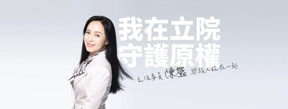 民進黨立委陳瑩留守議場，對自己的工作和妝容都很有自信。（翻攝陳瑩臉書）
