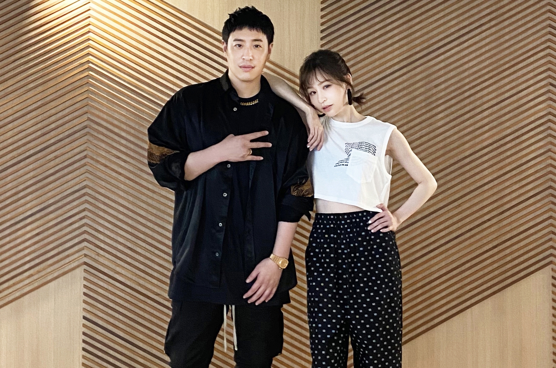 潘瑋柏提出雙人舞挑戰，率先邀到王心凌一起挑戰。（華納音樂提供）