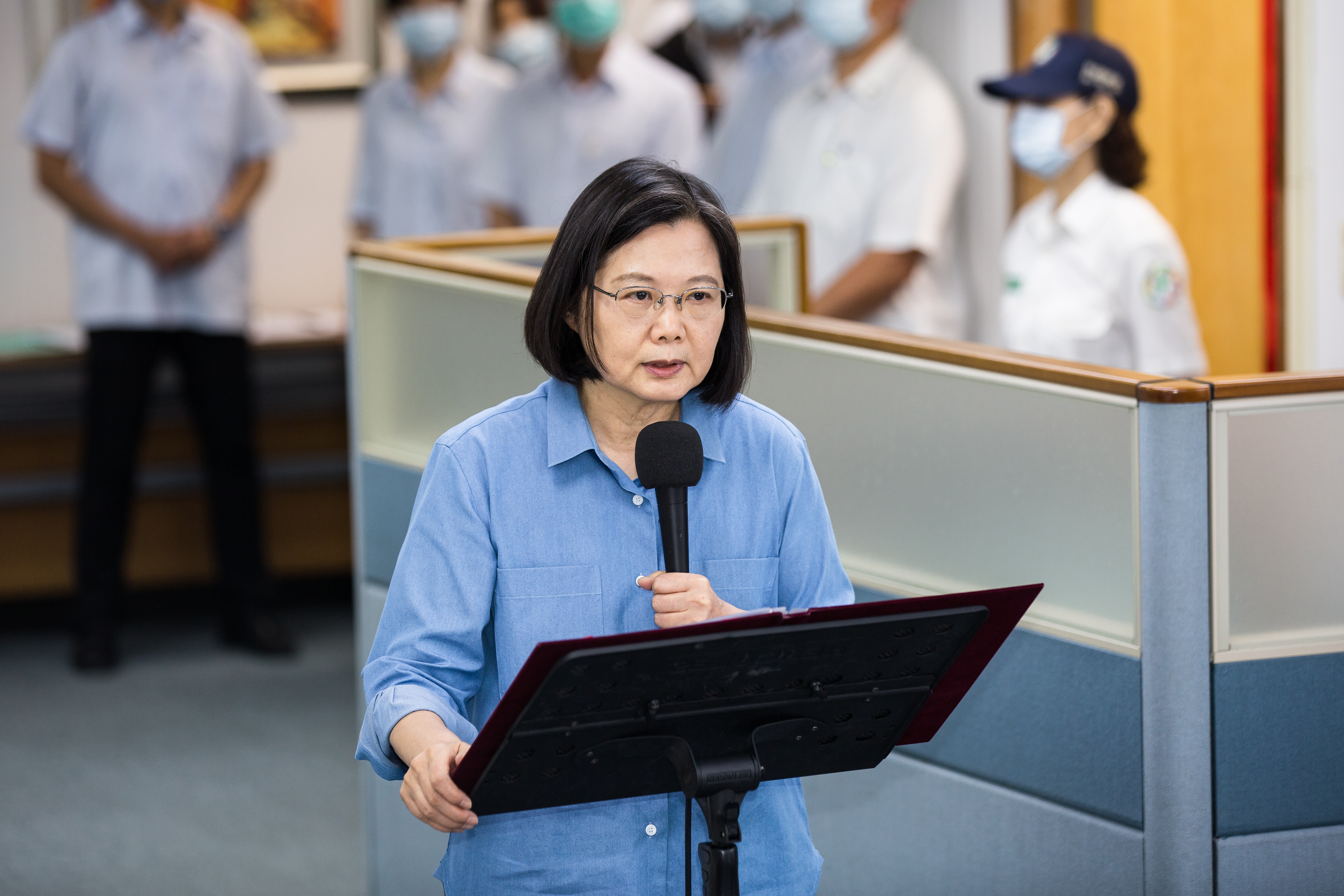 針對今天陳菊遭國民黨杯葛無法上台報告,蔡英文表示遺憾,盼走完審查程序。(本刊資料照)