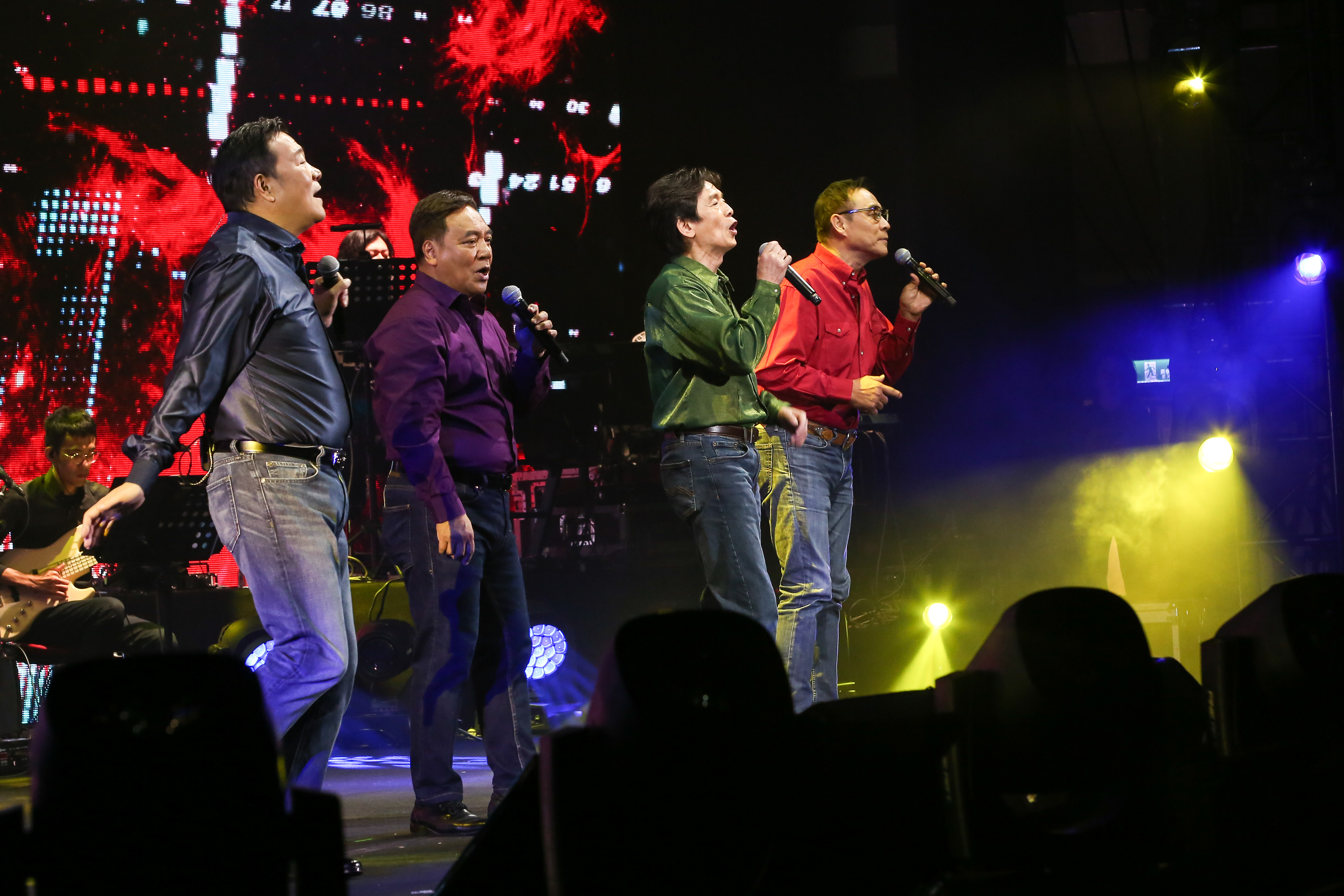 「民歌45高峰會」將加場唱進小巨蛋。左起李明德、施孝榮、殷正洋、王瑞瑜。